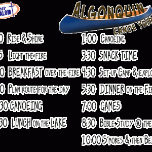 Algonquin Canoe Trip Schedule