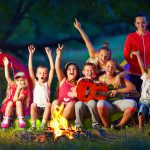 kids around a campfire
